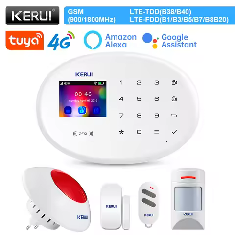 KERUI W204 4G Wireless Home Alarm System WIFI GSM Alarm Tuya Smart Security System Motion Sensor Det