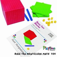 Base 10 Ten Blocks for Numbers with Place Value Chart Printed Big Size Montessori Math