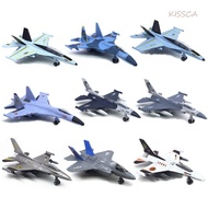 KISSCA Fighter Aircraft Toy, Diecast F16 F22 F35 Aviao Plane Model, Tabletop Decor Collection Pullba