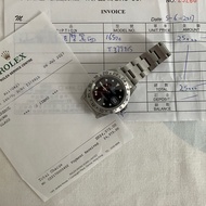 Ref 16570T Rolex Explorer II 40mm black dial 16570 黑面 2 連原裝78360帶 男裝 無盒無紙無保養 勞力士