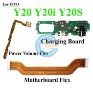 Power Volume Flex For Vivo Y20 Y20i Y20S Y12S USB Charging Board Main Motherboard Board Flex Cable