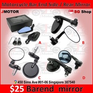 Motorcycle Bar End Handle Side Rear Mirror Universal Xmax Aerox