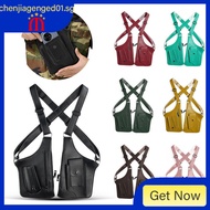 [in stock] New Sports Casual Crossbody Bag Vest Backpack Fashion Chest Bag Outdoor Bag Leather Strap