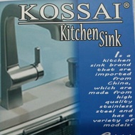Open Produk Kitchen Sink Kossai K12050B, Bak Cuci Piring 2 Lubang