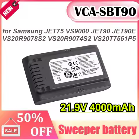 VCA-SBT90 21.9V 4000mAh Battery for Samsung JET75 VS9000 JET90 JET90E VS20R9078S2 VS20R9074S2 VS20T7