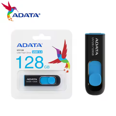 Original ADATA UV128 USB3.2 Gen 1 Flash Disk 32GB Pen Drive Memory Stick 64GB 128GB high speed 256GB