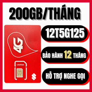 Sim 5G Viettel Siêu Data 200Gb/Tháng Tốc Độ Cao Chuẩn 4G 5G - Dùng Mạng KHông Giới Hạn Dung Lượng Th