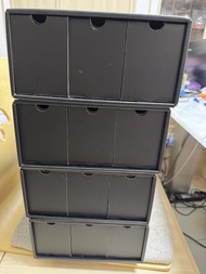 黑色文件/飾品收納盒連抽屜