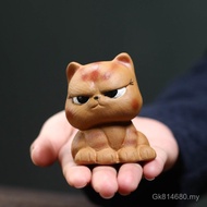 Tea Table Orange Cat Ornaments Tea Play Purple Sand Tea Set Tea Pet Lucky Cat Accessories Yixing Han