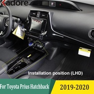 For Toyota Prius Hatchback 2019 2020 Carbon Fiber Gear Trim Cup Holder Decorative Frame Decal Cover 