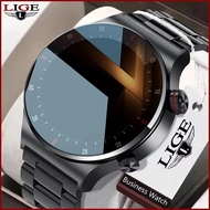 LIGE New Bluetooth Call Smart watch Men Full touch Screen Sports fitness watch  Multi-movement Water