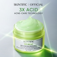 SKINTIFIC 3X Acid Anti-Acne Gel Moisturizer  Salicylic Acid Moisturiser Skincare Day Night Cream Pan
