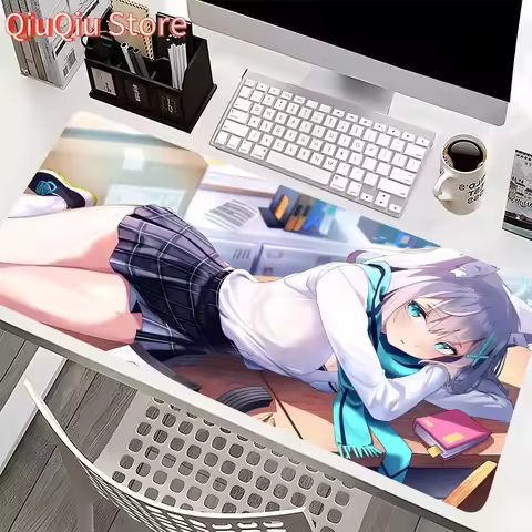 Anime Cute Girl Blue Archive Mouse Soft Pad Large Accessories 900x400mm Desk Mats Carpet Anti-slip L