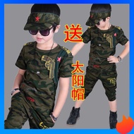 baju askar kanak lelaki budak set Boys summer suit 2020 new children's camouflage short sleeve two-piece small uniform