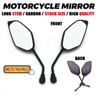 KAWASAKI BARAKO 175 Motorcycle Side Mirror dahon type Carbon & long stem standard size accessories