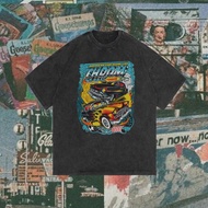 Ossu Official Nascar Chrom and Flaxmen 1982 | Regular T-Shirt | Stone Wash | Black Black | White Whi