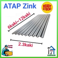 Atap Zink (12feet~4feet) / Bumbung Rumah / Zink Putih (MD)
