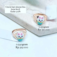 375% gold baby ring