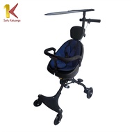 Satu Keluarga Stroller Lipat Travelling C540 Kereta Dorong Roda 4 Dengan Kanopi Perlengkapan Bayi