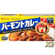 好侍 - 日本佛蒙特咖哩辛口230gX2(蘋果+蜂蜜辣味12磚/盒) 【平行進口】【日版】賞味期限: 2026年5月