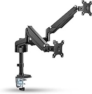 InLine Desk Mount with Lifter Movable for Two Monitors up to 82 cm (32 inches), max. 9 kg