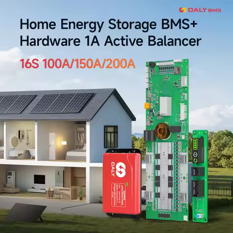 Daly Smart Inverter BMS+1A Active Balancer 16S 100-200A Energy Storage Lifepo4 3.2V Battery RS485 CA