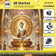 Feng Shui Buddha Wall Painting - Shakyamuni Buddha, Avalokiteshvara Bodhisattva, Amitabha Buddha - B