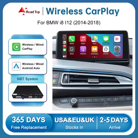 Road Top Wireless CarPlay Module Android Auto For BMW i8 I12 NBT System 2014-2018 with Mirror Link A