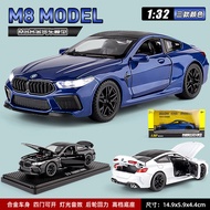 1: 32 BMW M8 Sports Car Simulation Alloy Car Model Boy Metal Lighting Pull Back Toy Car Decoration C