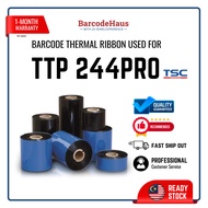 TSC TTP244pro Barcode Printer Ribbon Roll  TTP244pro Wax-based Carbon Tape Size 40mm-110mm