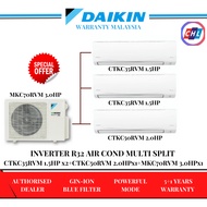 DAIKIN MKC-70SVM (R32) 3.0HP + 2 UNIT 1.5 HP CTKC35RVM  + 1 UNIT 2.0HP CTKC50RVM MULTI-SPLIT AIR COND INVERTER