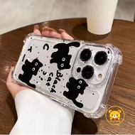 Cute Black Cat Phone Case For Samsung Galaxy S25 Plus Ultra S25+ A36 A16 A06 M35 M55 F55 C55 F15 M15