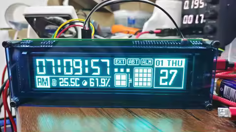 Nvarcher 6.1 Inch 256x50 VFD Phosphor Screen Graphic Dot Matrix Display Module Supports Arduino STM3