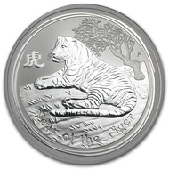 Perth Mint Australia Lunar Tiger 2010 1 oz .999 Silver Coin BU (Series II) 1oz