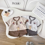 BERNIE KIDS funny friend collar cottonshort sleeve set for baby Bernie