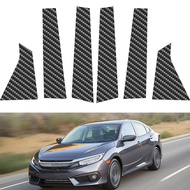 Pillar Posts Window Door Moulding Trims Cover Stickers Decal Black Accessories Fit For Honda Civic H