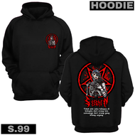 SEISHIN SWITER HOODIE SATANIC switer kualitas distro bahan caton fleece warna hitam