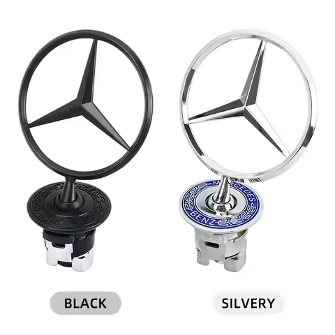 Benz Bonnet Label Badge hood Star Zinc Alloy Car Front Hood Emblem Mercedes Benz W203 W204 W205 W206