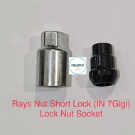 Rays Nut Short Lock Box Socket (IN 7Gigi) Lock Nut Socket
