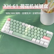Mechanical Keyboard 61-Key Mini RGB Computer Notebook Dedicated Gaming Full-Key Hot Plug Game Red Ax