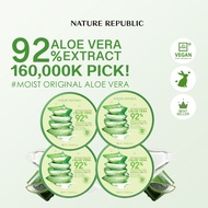 Nature Republic Aloe Vera 92% Soothing &amp; Moisture Gel 300ml*4pcs - Moisturizer for Normal Skin