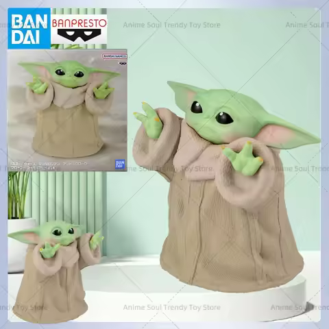 BANDAI Original BANPRESTO Star Wars Grogu Anime Character Model Collection Desktop Decoration Holida