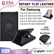 Flip Book Cover Samsung Galaxy Tab A8/Casing Samsung Tab A8 2019 T295 P205 T350 X200/Case Samsung Tab A8 2022 Rotary Leather Case Softcase Silicone TPU