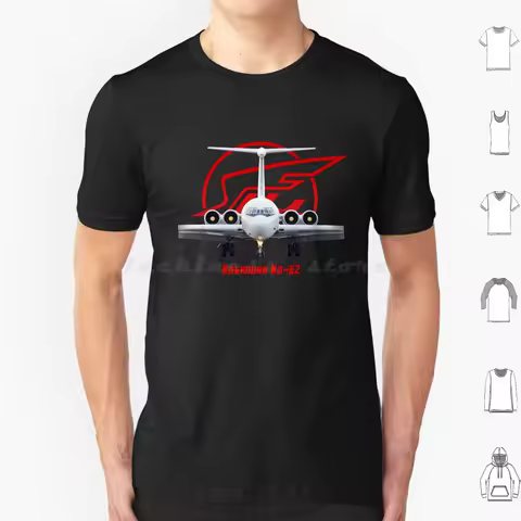 Ilyushin Il-62 Design T Shirt Men Women Kids 6xl Ilyushin Il62 Aviation Jet Soviet Red 62 Russia Mos