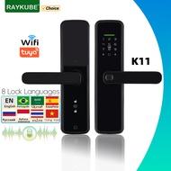RAYKUBE K11 Tuya WiFi Biometric Fingerprint Lock Digital Electric Door Lock With 8 Lock Languages Pa