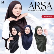 BAWAL SELAPIS CURVE ARSA | MATERIAL SHINE SATIN VELVET | SOFT DAN IRONLESS | SHAWL MUSLIMAH PASHMINA