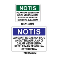 NOTIS PVC SIGN STICKER A5/4, A6/4 CUSTOM-MAKE ORDER