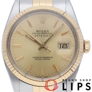 古董勞力士 Datejust 男士腕錶 16013(9) 18K 黃金/不鏽鋼香檳色顏色，1987 年，成色極佳 [二手]