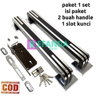 2 buah/1 set tarikan gagang handle pintu rumah panjang 35cm 45cm dan 60cm bahab stainless steel anti