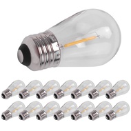 15 Pack 3V LED S14 Replacement Light Bulbs Shatterproof Outdoor Solar String Light Bulbs Warm White